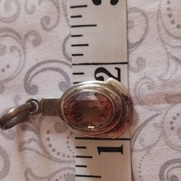 Multi Faceted Topaz 925 Silver Pendant - Picture 4 of 5